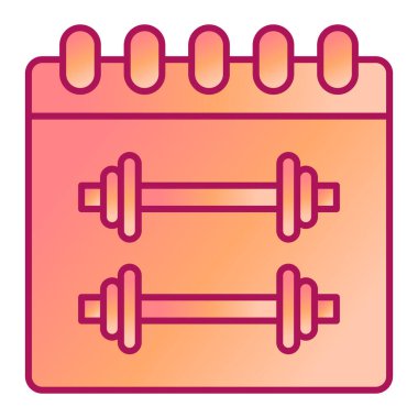 Fitness simgesinin vektör illüstrasyonu