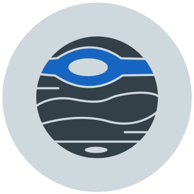 Gezegen. Web simgesi basit illüstrasyon