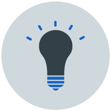 Ampul. Web simgesi basit illüstrasyon