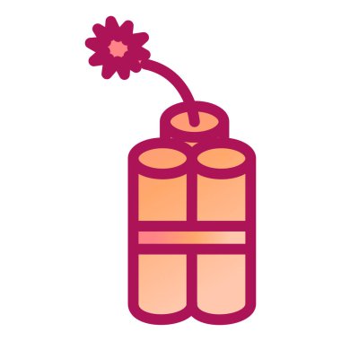 Bomba ikonu. Web için dinamit vektör simgelerinin özet çizimi