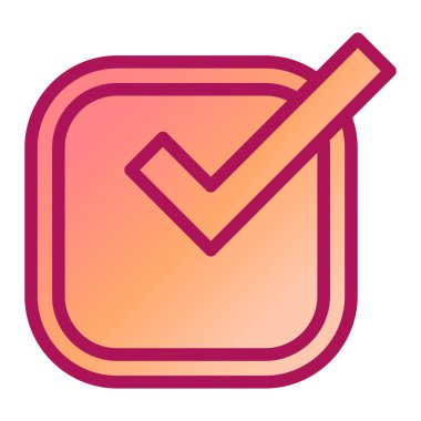 Moda biçimi izole edilmiş arkaplanda işaret simgesini işaretle