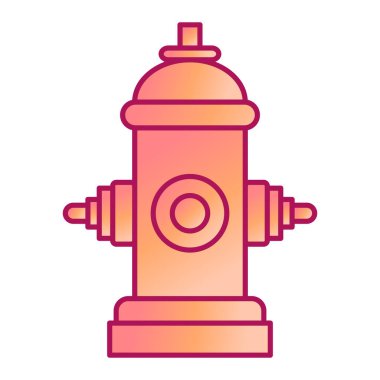 Yangın musluğu simgesi. Web için gaz söndürücü vektör simgelerinin özet çizimi