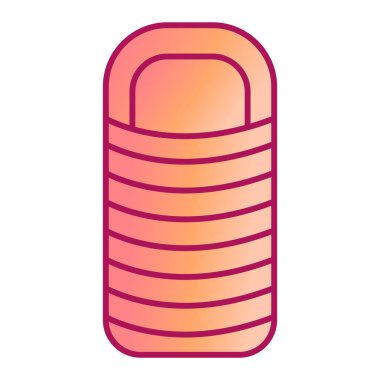 Uyku tulumu. Web simgesi vektör illüstrasyonu