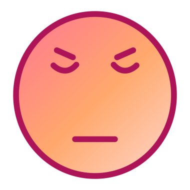 üzgün yüz simgesi ikon vektör illüstrasyonu