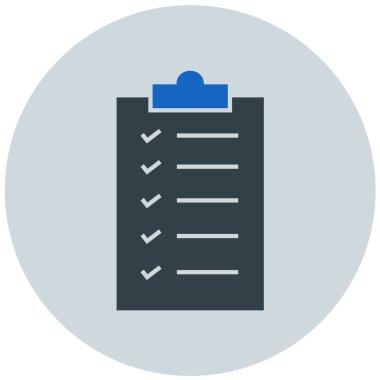 Kontrol listesi. Web simgesi basit illüstrasyon