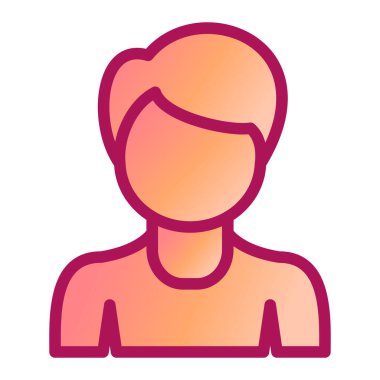 Avatar simgesi. Web tasarımı için kadın vektör simgelerinin basit çizimi