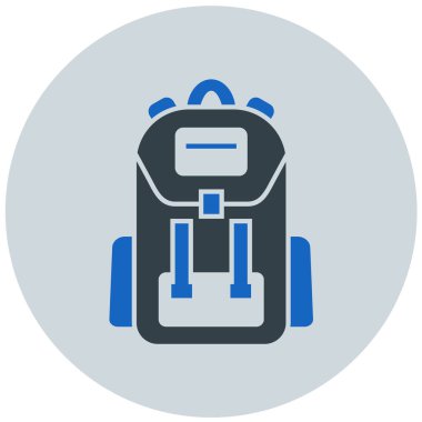 Sırt çantası. Web simgesi basit illüstrasyon