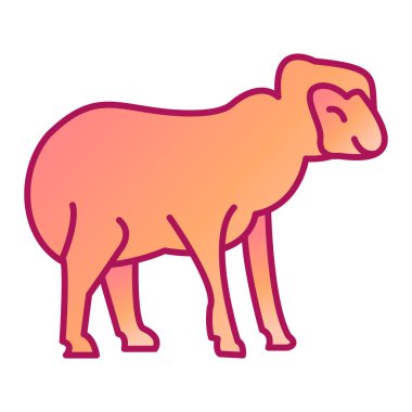 Koyun simgesi, vektör illüstrasyonu basit tasarım