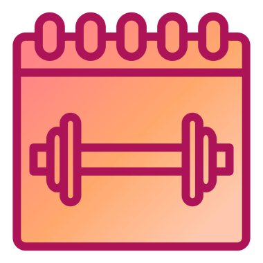 Basit takvim simgesinin vektör illüstrasyonu