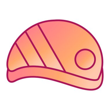 Biftek simge vektör çizim