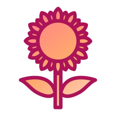 çiçek modern ikon vektör illüstrasyonu