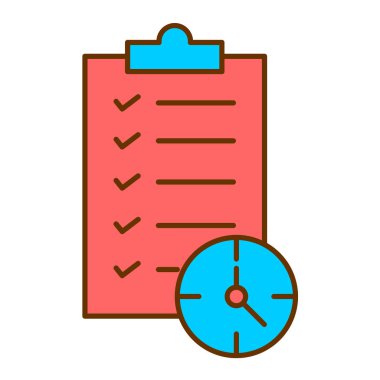 Kontrol listesi. Web simgesi basit illüstrasyon