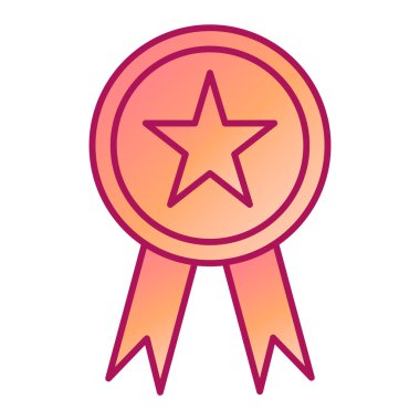 Yıldız simgesi vektör illüstrasyon tasarımı madalyası