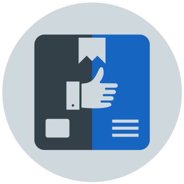 iş ve dağıtım düz simgesi, vektör illüstrasyonu