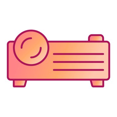 Projektör simgesinin vektör illüstrasyonu