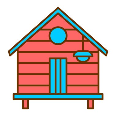 Ev. Web simgesi basit illüstrasyon