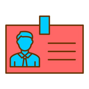 ID kart simgesi vektör illüstrasyonu