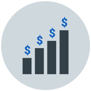 iş grafiği simgesi, vektör illüstrasyonu