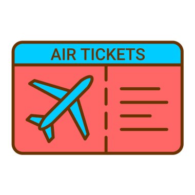 bilet ikonu vektör illüstrasyonu