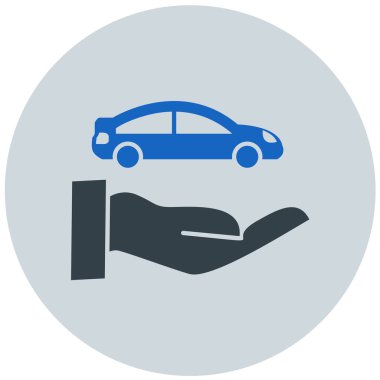 - Araba. Web simgesi basit illüstrasyon