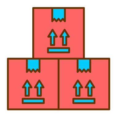 karton kutular illüstrasyon vektör
