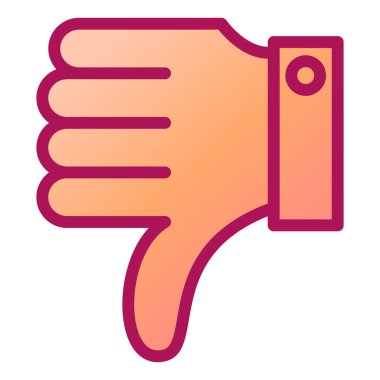 Başparmak aşağı vektör simgesi