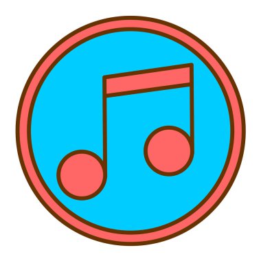 müzik notası simgesi vektör illüstrasyon grafik tasarımı