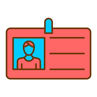 kimlik kartı vektör simgesi