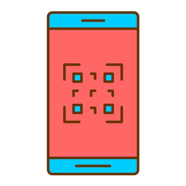 Akıllı telefon. Web simgesi basit illüstrasyon