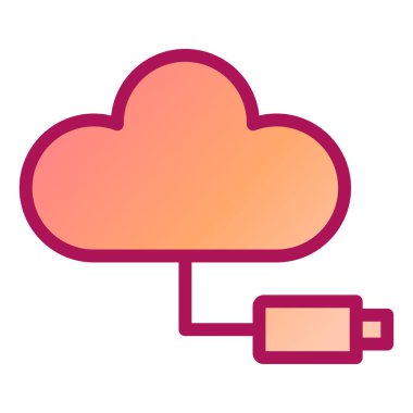 bulut bilgi işlem rengi vektör çizim