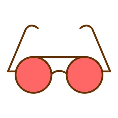 Güneş gözlüğü ve gözlük ikonu. vektör illüstrasyonu