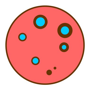 zar simgesi. Web için bilardo topu vektör simgelerinin basit çizimi