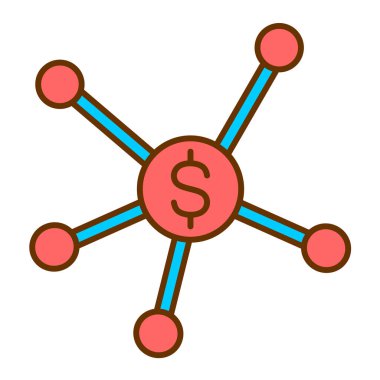 Dolar. Web simgesi basit illüstrasyon