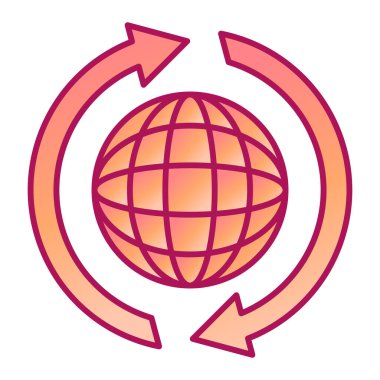 dünya haritası ikon vektör illüstrasyonu