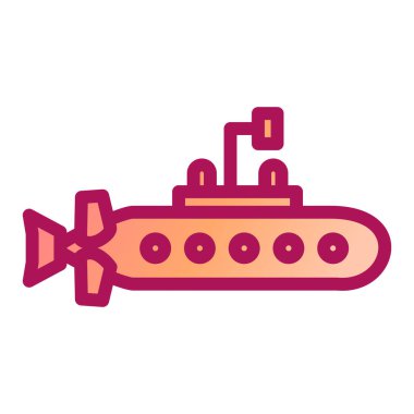 denizaltı modern simge vektör illüstrasyonu 