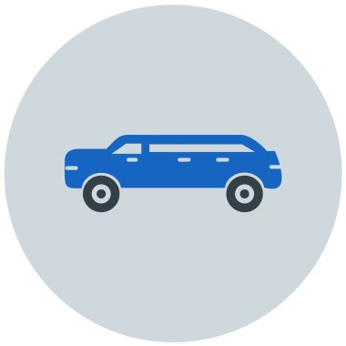 Limuzin arabası. Web simgesi basit illüstrasyon