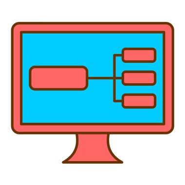 İleti vektör illüstrasyon tasarımı ile bilgisayar monitörü