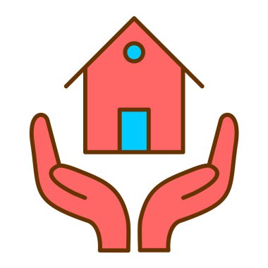 Ev. Web simgesi vektör illüstrasyonu