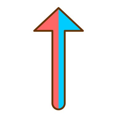 ok yukarı yönlü ikon vektör illüstrasyon tasarımı