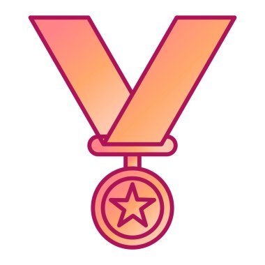 Madalya ikon vektör illüstrasyonu