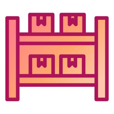 Mobilya vektör illüstrasyonlu kutu