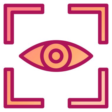 Göz. Web simgesi basit illüstrasyon