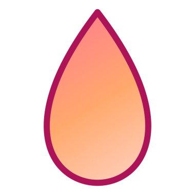 Su rengi ikon vektörünün damlası. İzole hat sembolü. renkli resim grafiği.