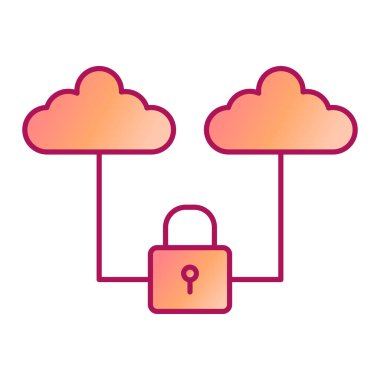 bulut hesaplama güvenlik sistemi vektör çizimi