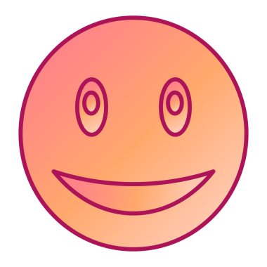 Mutlu yüz simgesi ikon vektör illüstrasyon tasarımı