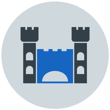 castrle modern simge vektör illüstrasyonu 