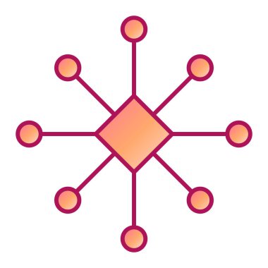 Molekül ikon vektörü. izole edilmiş bir işaret.