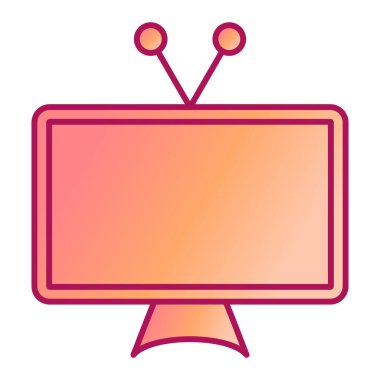 TV simgesi vektör illüstrasyonu