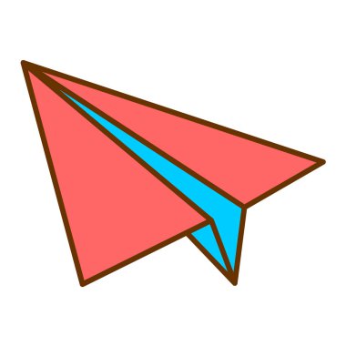 kağıt düzlem vektör illüstrasyonu