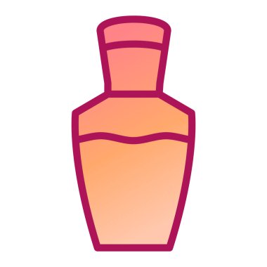 Parfüm şişesi ikonu. Web için tırnak fırçası vektör simgelerinin özet çizimi